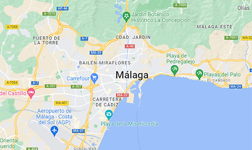 Map of Málaga